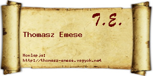 Thomasz Emese névjegykártya